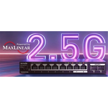 Tenda TEM2010X 8 Port 2.5G Ethernet Switch With 2-10G SFP+ Slots Switch