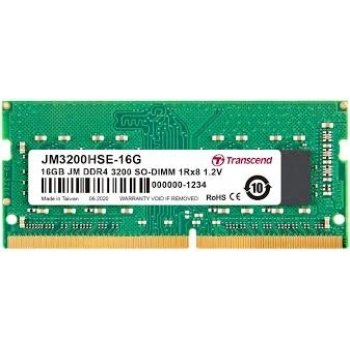 Transcend 16GB(1x16GB) 3200Mhz SODIMM CL22 DDR4 Notebook Ram (JM3200HSE-16G)