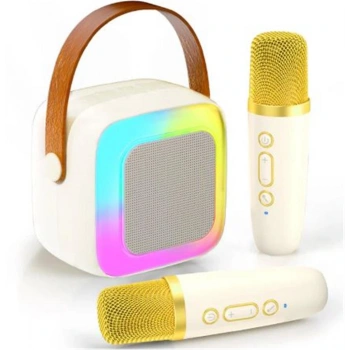 WowKids SY13 İki Mikrofonlu Gold Karaoke Speaker