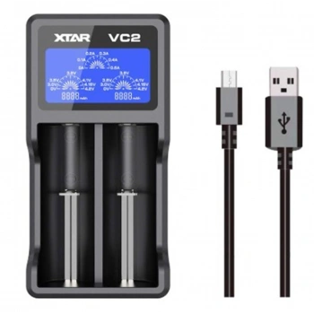 Xtar VC2 Evrensel Li-Ion Pil Şarj Cihazı – 2 Yuvalı