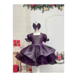 Mürdüm Sim Dökmeyen Kız Çocuk Elbisesi