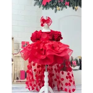 Kırmızı Kuyruklu Çocuk Abiye Elbise