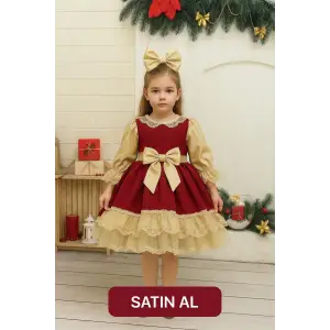 Mona 4 Parçalı Ön Fiyuklo Kız Çocuk Elbise