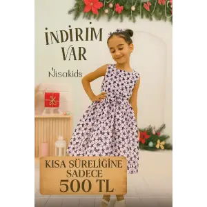 Pembe Fisko Askılı Kız Çocuk Elbisesi