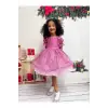 Pembe Payetli Kız Çocuk Elbisesi