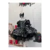 Siyah Payetli Kız Çocuk Elbisesi
