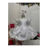Beyaz Jan Jan Kız Çocuk Elbisesi
