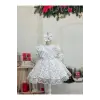 Beyaz Dantelli Kız Çocuk Elbisesi
