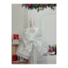 Beyaz Fiyonklu Kız Çocuk Elbisesi
