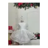 Beyaz Fiyonklu Kız Çocuk Elbisesi