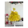 Limon Küfü Fırfırlı Kız Çocuk Elbisesi