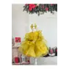 Limon Küfü Fırfırlı Kız Çocuk Elbisesi