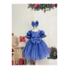 Acık Mavi Kız Çocuk Elbisesi
