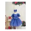 Acık Mavi Kız Çocuk Elbisesi