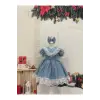 Bebe Mavisi Danteli Kız Çocuk Elbisesi