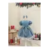 Bebe Mavisi Danteli Kız Çocuk Elbisesi