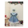 Bebe Mavisi Danteli Kız Çocuk Elbisesi