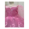 Yıldızlı Desenlı Kız Çocuk Elbisesi