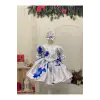 Bahar Desenli Kız Çocuk Elbisesi