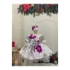 Bahar Desenli Kız Çocuk Elbisesi