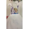 Beyaz Frozen Elsa Karlar Ülkesi Kostüm Elbisesi