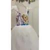 Beyaz Frozen Elsa Karlar Ülkesi Kostüm Elbisesi