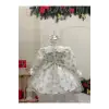 Beyaz Yıldızlı Kız Çocuk Elbisesi