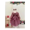 Gül Kurusu Fransız Danteli Kız Çocuk Elbise