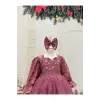 Gül Kurusu Fransız Danteli Kız Çocuk Elbise