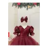 Kırmızı Payetli Kız Çocuk Elbisesi