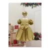 Gold Fiyoklu Kız Çocuk Elbisesi