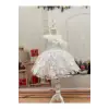 Beyaz Tek Omuzlu Fırfırlı Kız Çocuk Elbisesi
