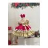 Canlı Pembe Dantelli Kız Çocuk Elbisesi