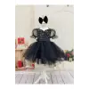 Siyah Simli Kız Çocuk Elbisesi