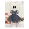 Siyah Simli Kız Çocuk Elbisesi