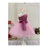 Pembe Payetli Tek omuz Kız Çocuk Elbisesi