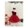 Kırmızı Payetli Kız Çocuk Elbisesi