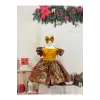 Hardal Sarısı Kız Çocuk Elbisesi