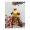 Hardal Sarısı Kız Çocuk Elbisesi