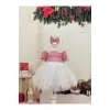Pembe Parıltılı ı Kız Çocuk Elbisesi