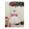 Pembe Parıltılı ı Kız Çocuk Elbisesi