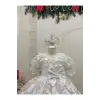 Beyaz fırfırlı Yaka Kız Çocuk Elbisesi abiye