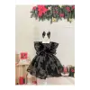 Siyah Payetli Kız Çocuk Elbisesi