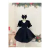 Siyah Fiyonklu Çocuk Elbisesi