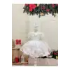 Kar Beyazı Kız Çocuk Elbisesi