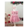 Şeker Pembe Dantelli Kız Çocuk Elbisesi