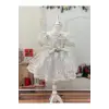 Beyaz Dantelli Kız Çocuk Elbisesi