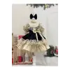 Siyah Ve Krem Danteli Kız Çocuk Elbisesi