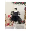 Siyah Tül Kız Çocuk Elbisesi