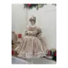 Somon Danteli Kız Çocuk Elbisesi